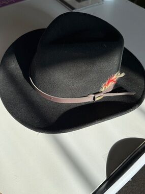 Outback Black Felt Scala wool XLarge XL Four Seasons Western Hat